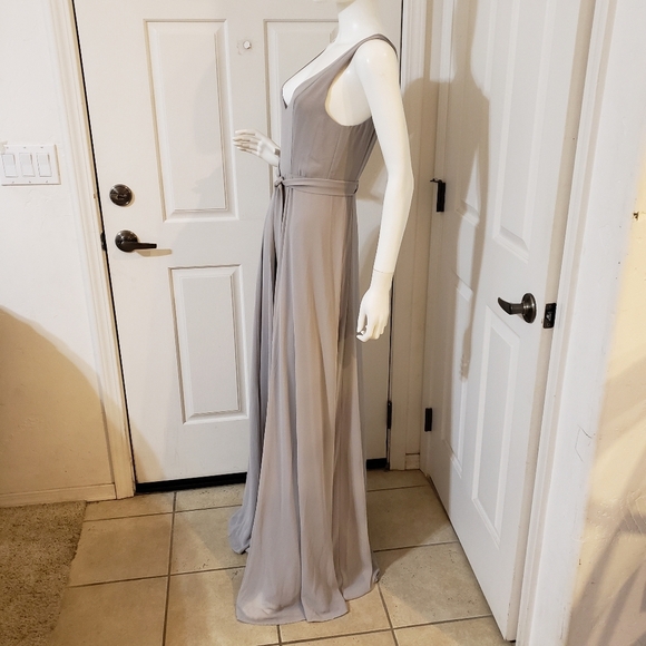 Show Me Your MuMu Gray Maxi Dress with Flowing Design - Picture 5 of 11